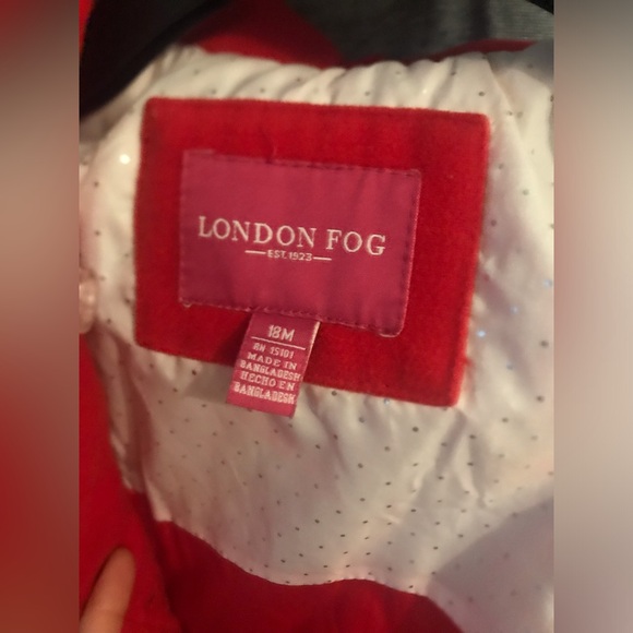 London Fog Winter Coat Jacket Red - Picture 5 of 8